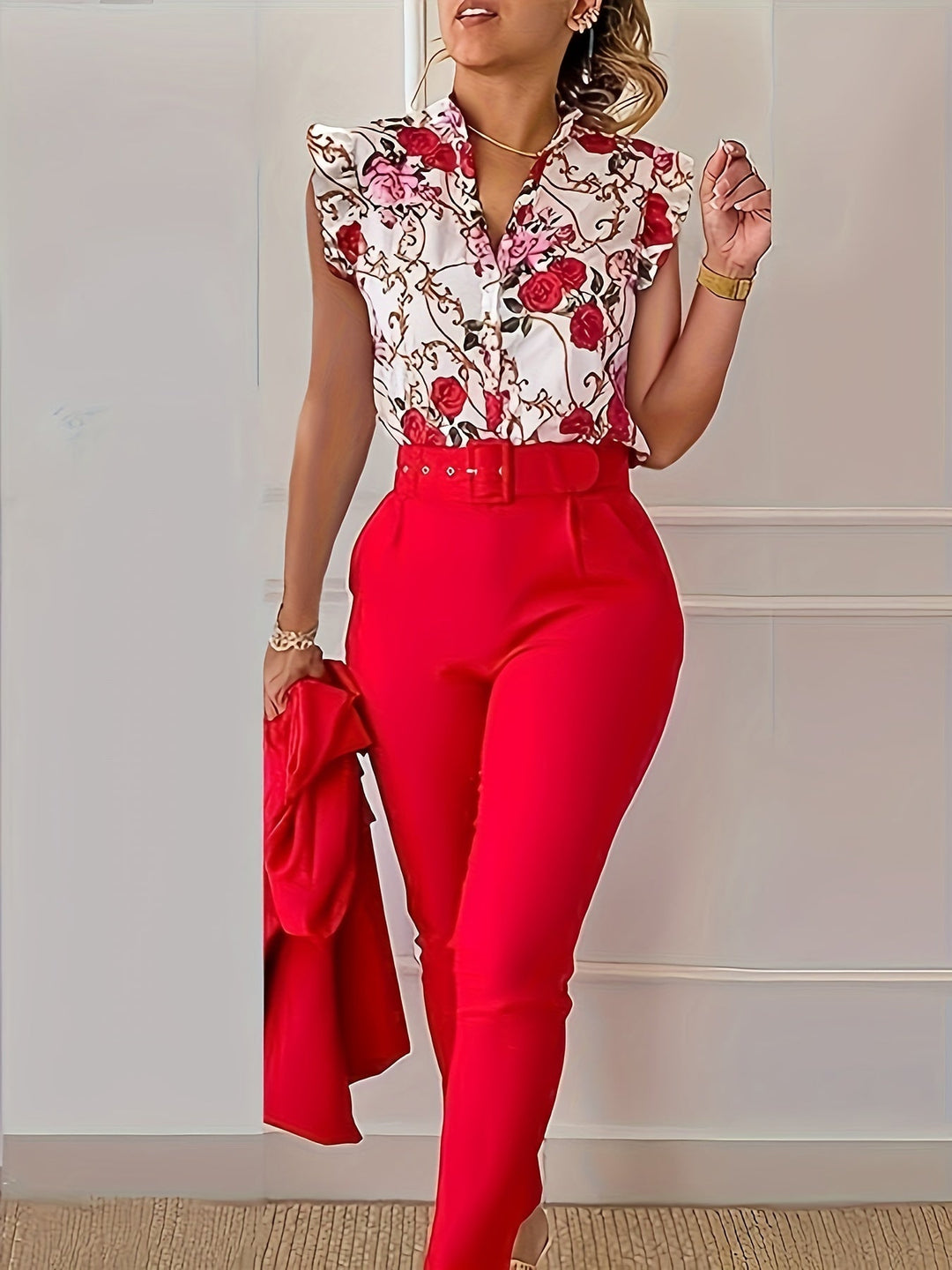 Costanza | Completo Elegante con Maniche a Volant