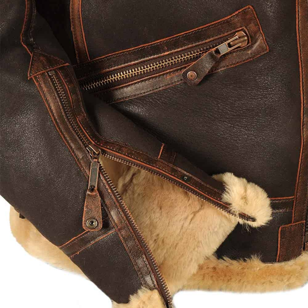 Giacca aviator uomo in shearling Matteo - foto 8