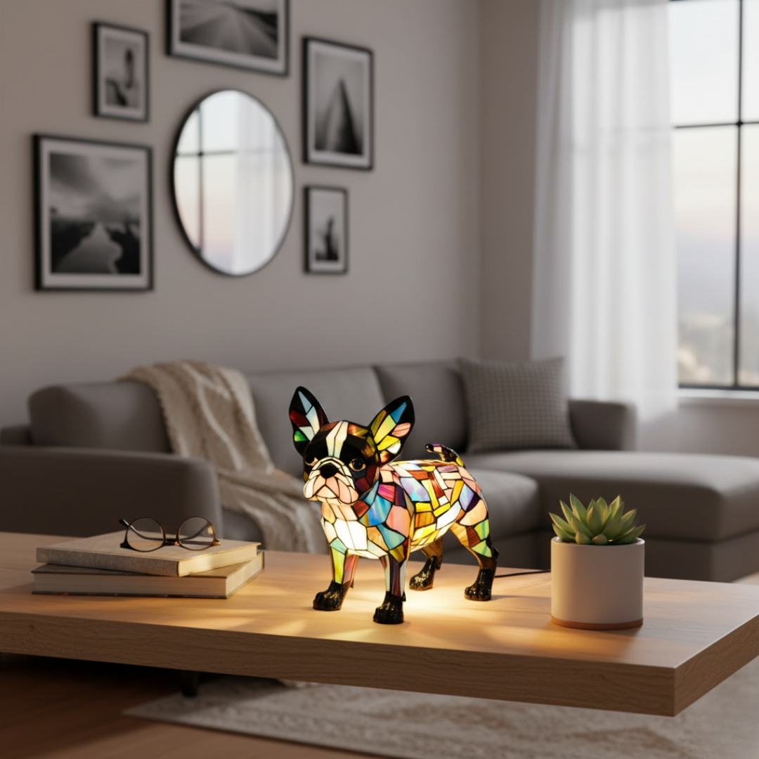 Boston Terrier – lampada a forma di Boston Terrier, foto 3