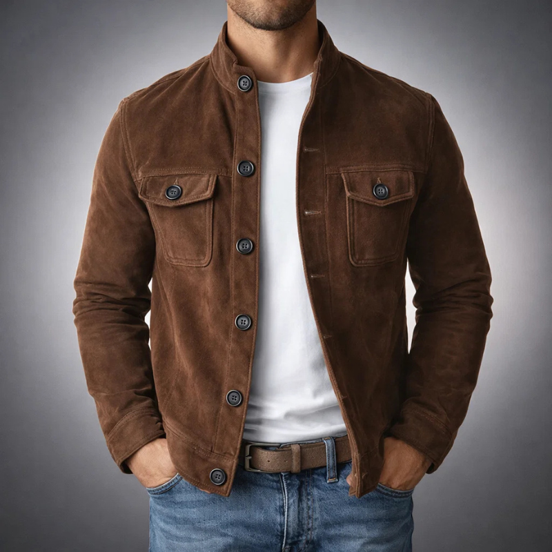 Bomber uomo scamosciato premium Tommaso - foto 2