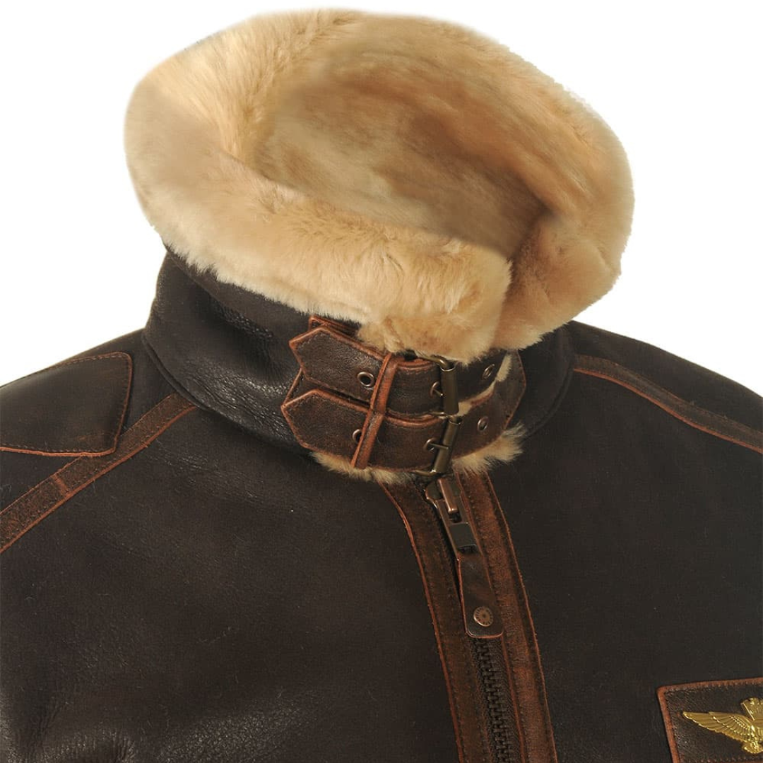 Giacca aviator uomo in shearling Matteo - foto 4