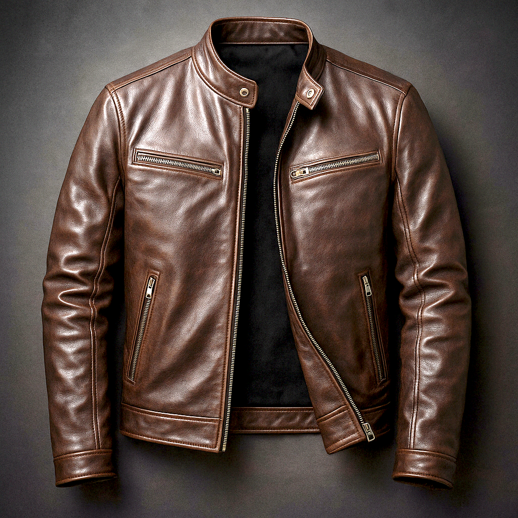 Giacca uomo in ecopelle effetto vintage Guido