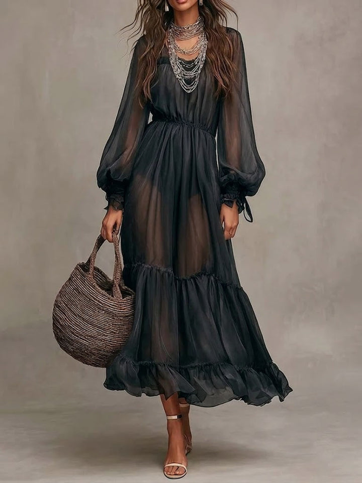 Noemi | Abito Midi Elegante con Collo a V