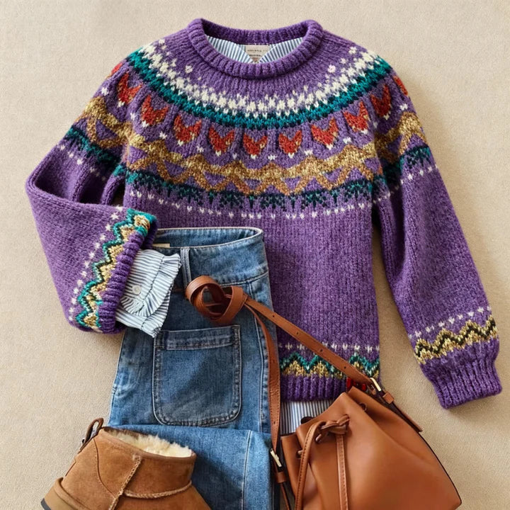 Carmela | Maglione vintage classico in maglia