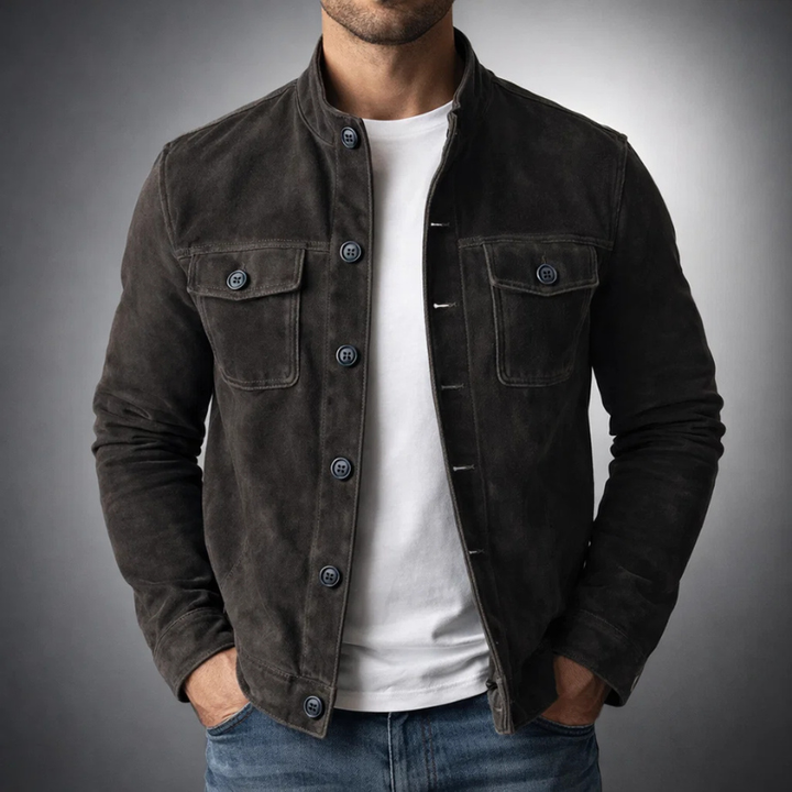 Bomber uomo scamosciato premium Tommaso - foto 4