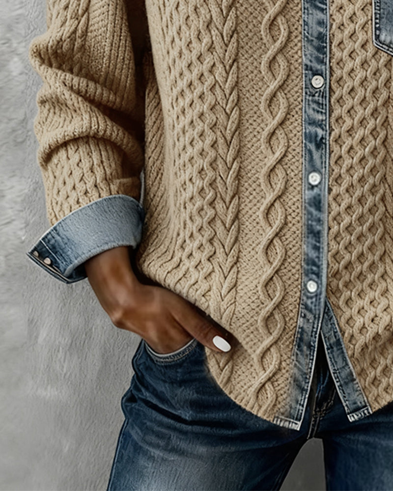 Camicia donna in maglia a trecce Ornella - foto 6