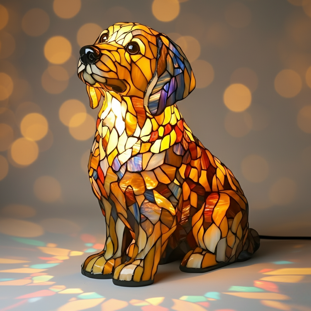Lily – lampada a forma di Golden Retriever, foto 2