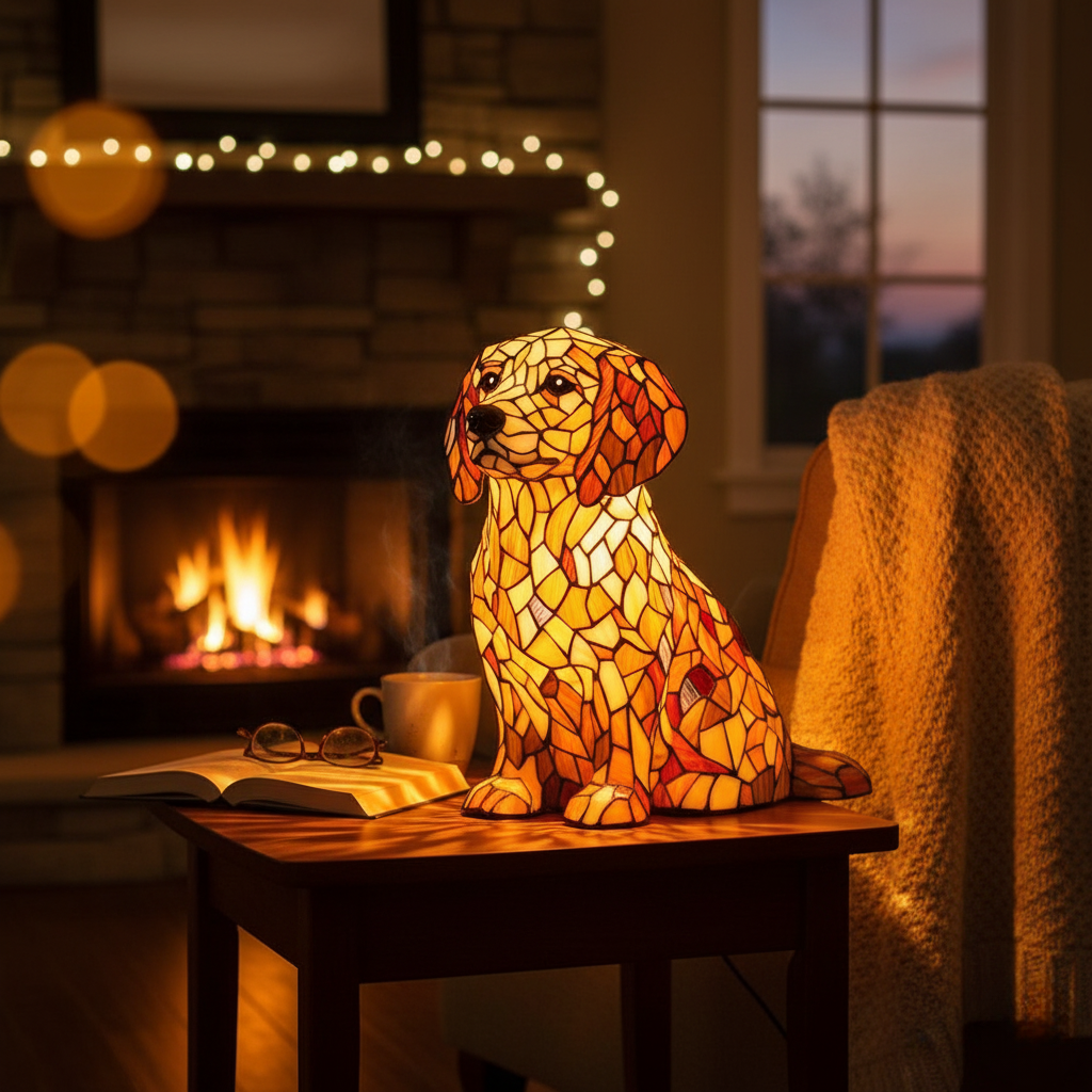 Lily – lampada a forma di Golden Retriever, foto 4