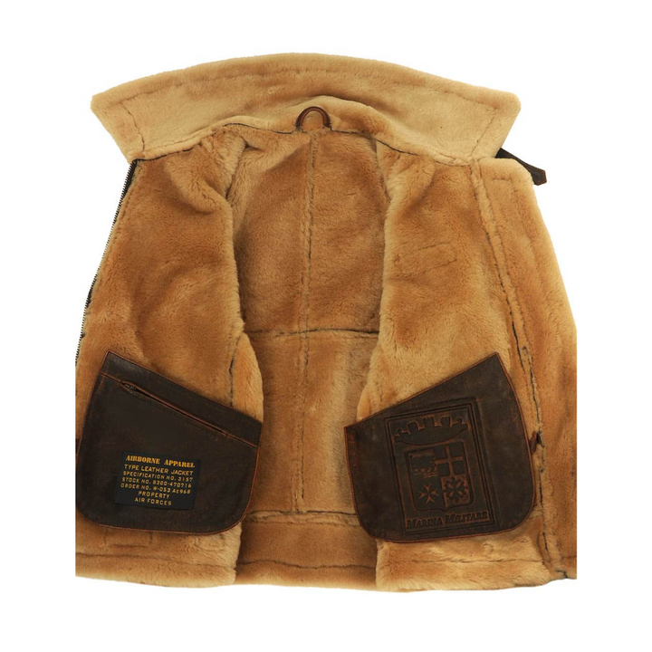 Giacca aviator uomo in shearling Matteo - foto 7