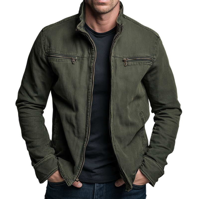 Field jacket uomo stile militare vintage Renato - foto 2