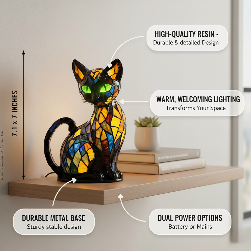 Felino Elegante – lampada a forma di gatto, foto 2