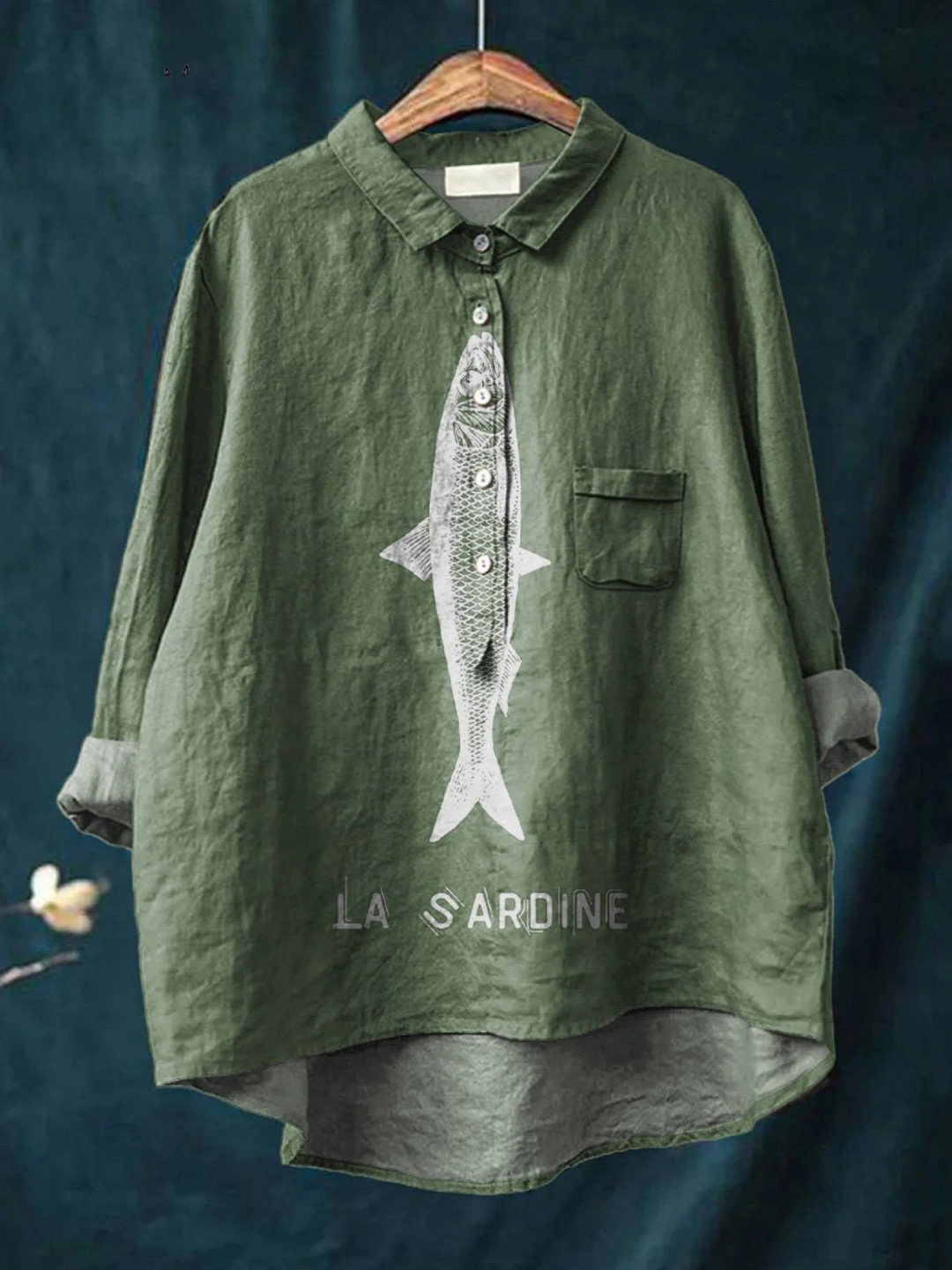 Donatella | T-shirt Casual con Stampa di Sardina