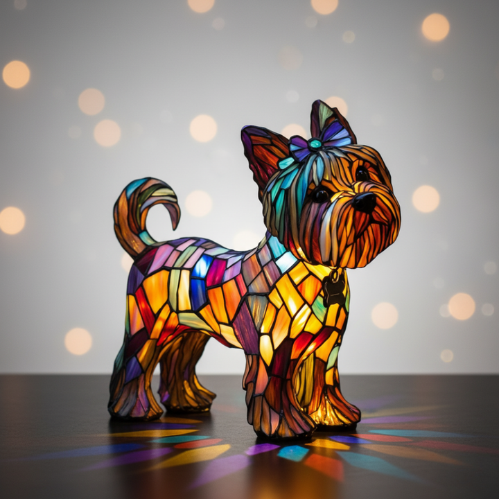 Regina dei Cristalli – lampada decorativa con effetto vetro colorato