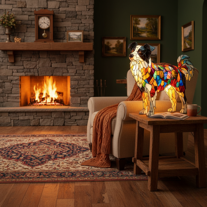 Border Collie – lampada a forma di Border Collie, foto 2