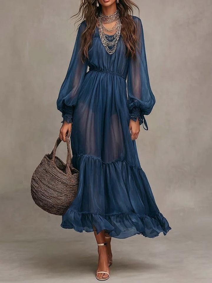 Noemi | Abito Midi Elegante con Collo a V