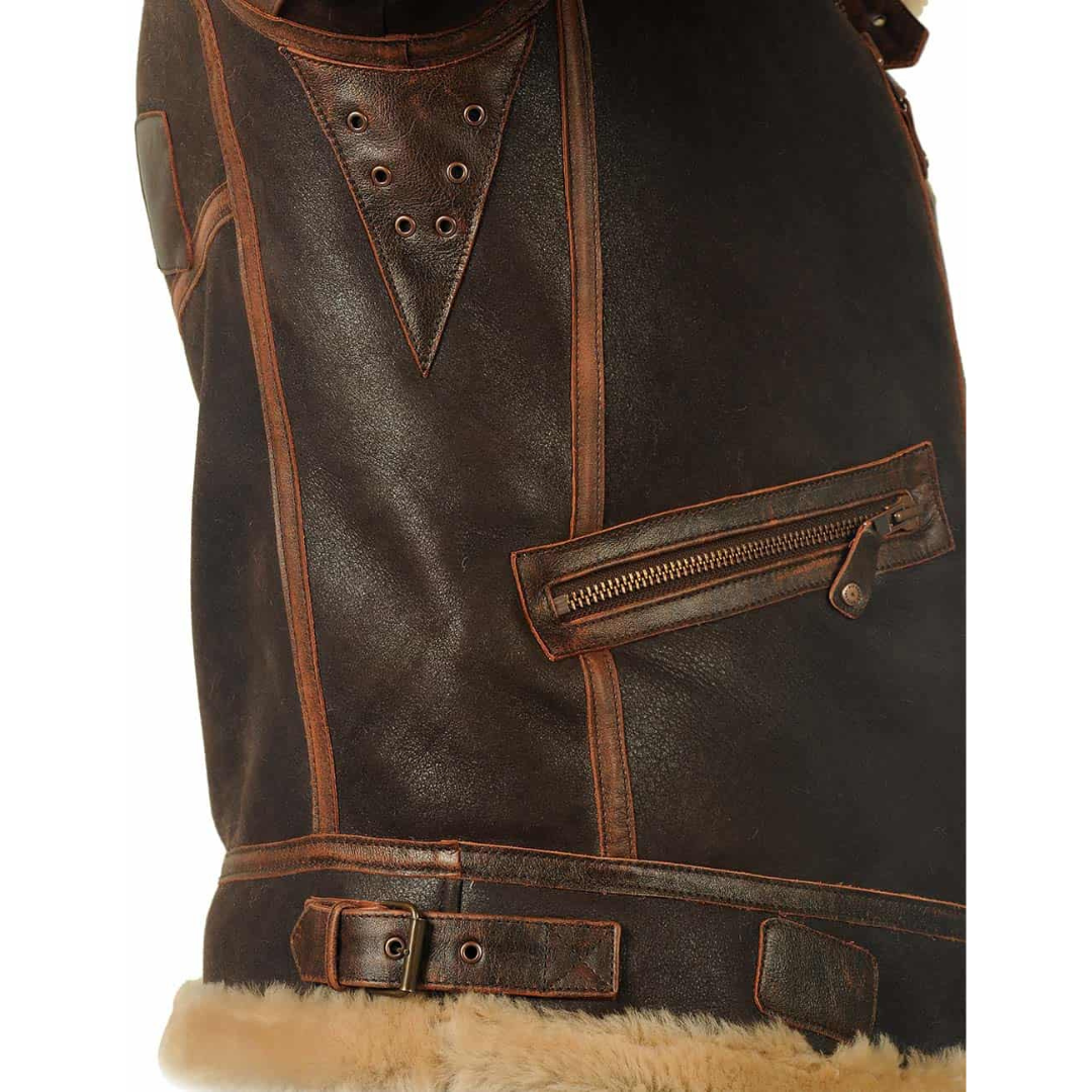 Giacca aviator uomo in shearling Matteo - foto 9