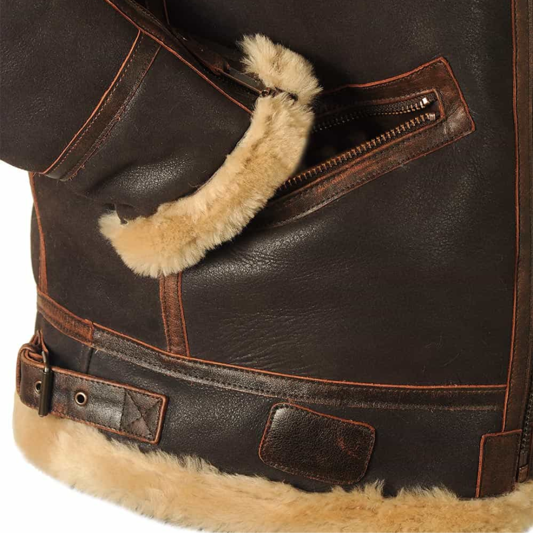 Giacca aviator uomo in shearling Matteo - foto 6