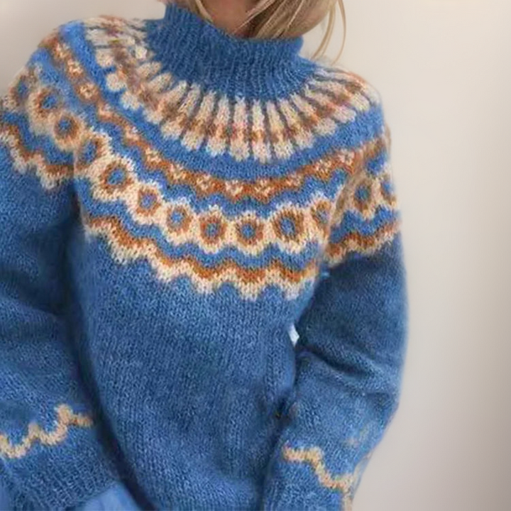 Antonella | Maglione con sprone jacquard norvegese