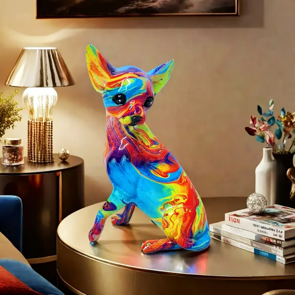 Chihuahua Colorato – lampada da tavolo a forma di Chihuahua, foto 2