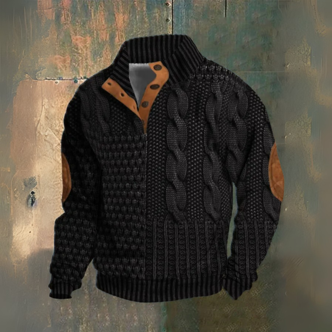 Maglione uomo a trecce con colletto alto Ernesto - foto 5