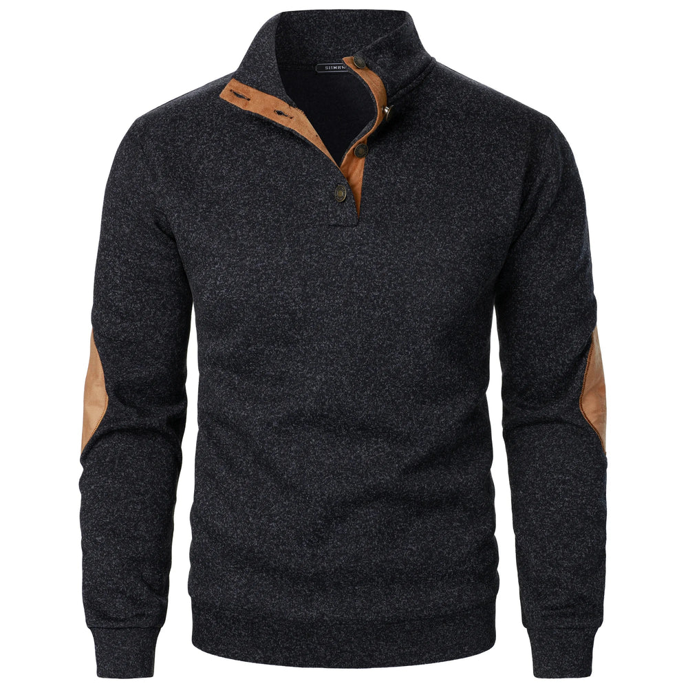 Maglione uomo con collo alto abbottonato Luca - foto 2