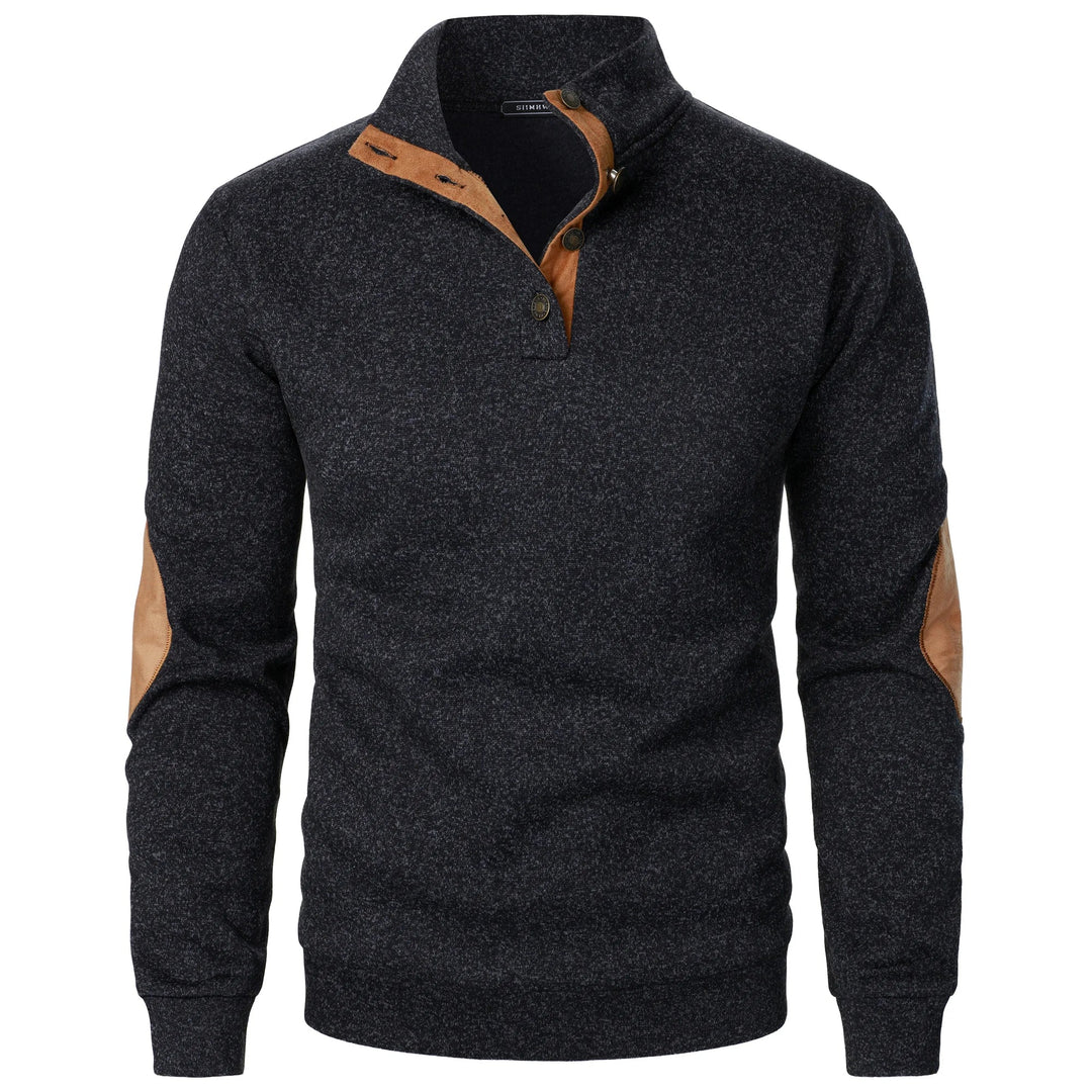 Maglione uomo con collo alto abbottonato Luca - foto 2