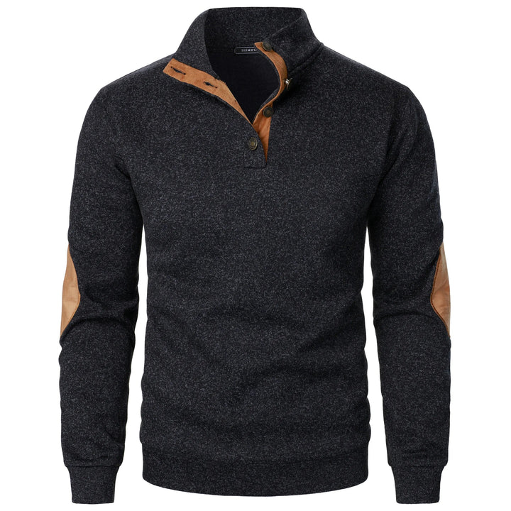 Maglione uomo con collo alto abbottonato Luca - foto 2