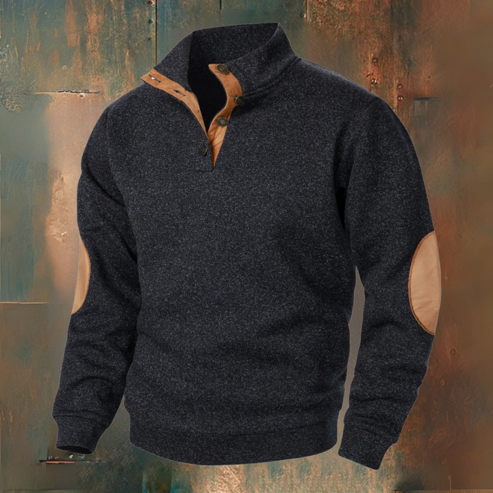 Maglione uomo con collo alto abbottonato Luca