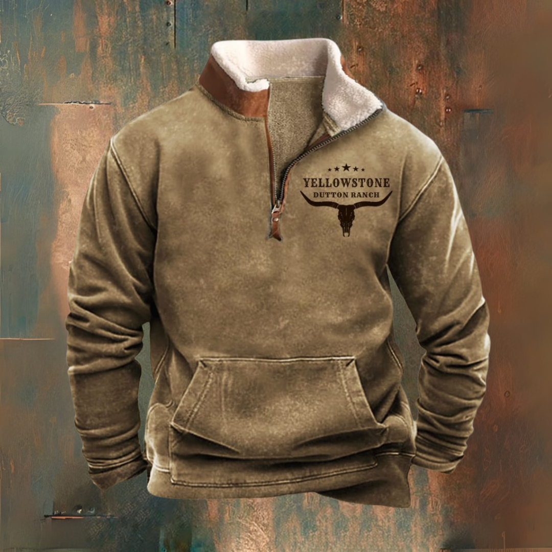 Pullover uomo in pile con collo in peluche Niccolò