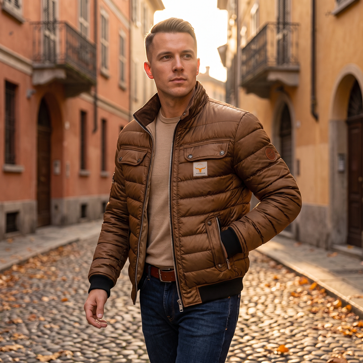 Giacca uomo vintage con colletto a contrasto Mario - foto 6