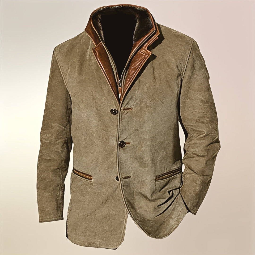 Giacca uomo vintage elegante con collo Luca