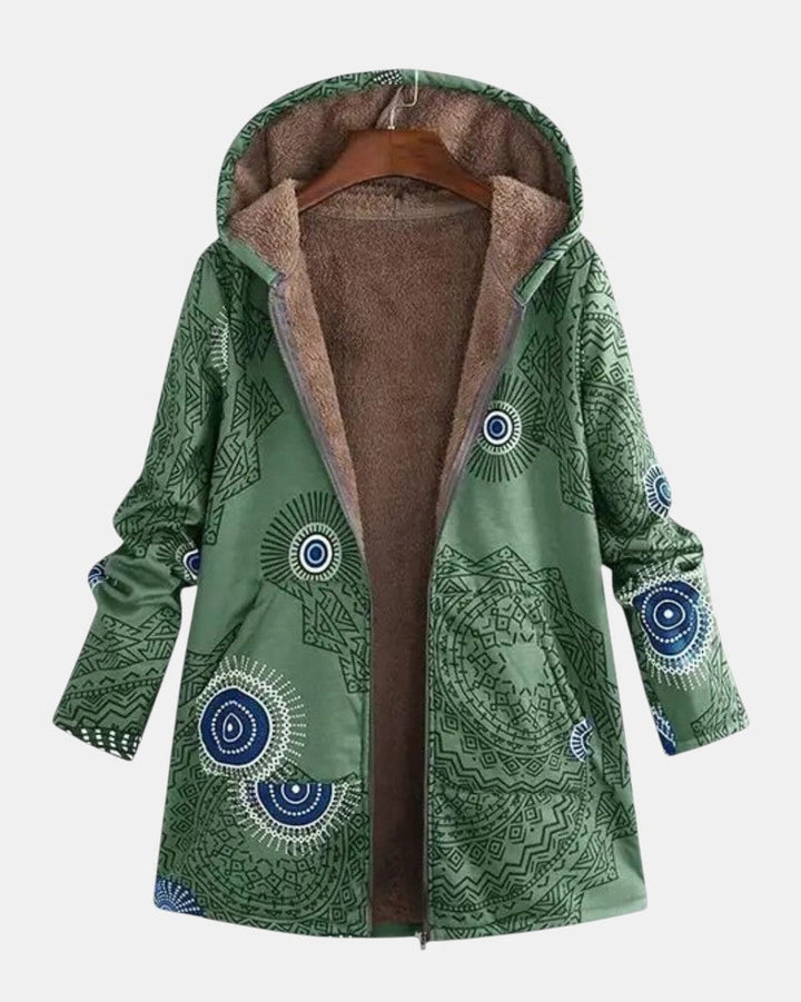 Ippolita | Giacca sherpa con motivo etnico