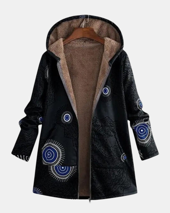 Ippolita | Giacca sherpa con motivo etnico