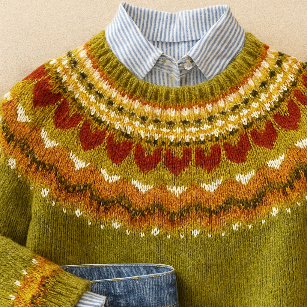 Maglione vintage classico in maglia Agnese