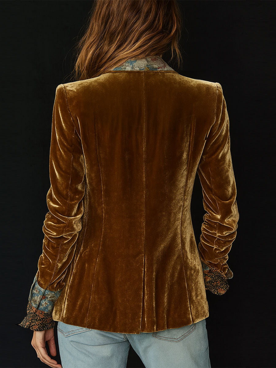Anna | Blazer patchwork con inserti floreali, foto 2