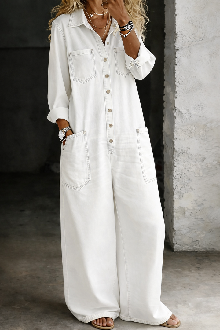 Salopette comoda e casual Arianna – colore Bianco