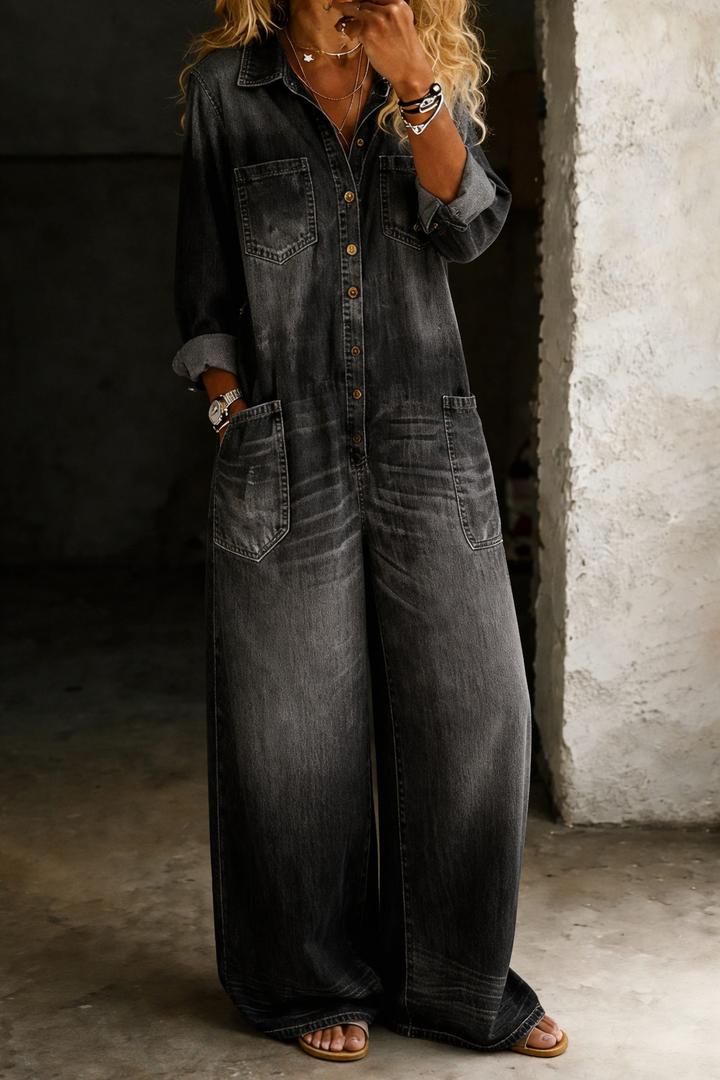 Salopette comoda e casual Arianna – colore Nero