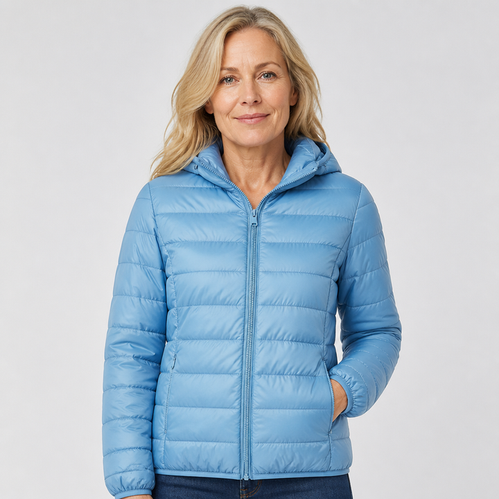 Giacca di mezza stagione azzurra Bettina