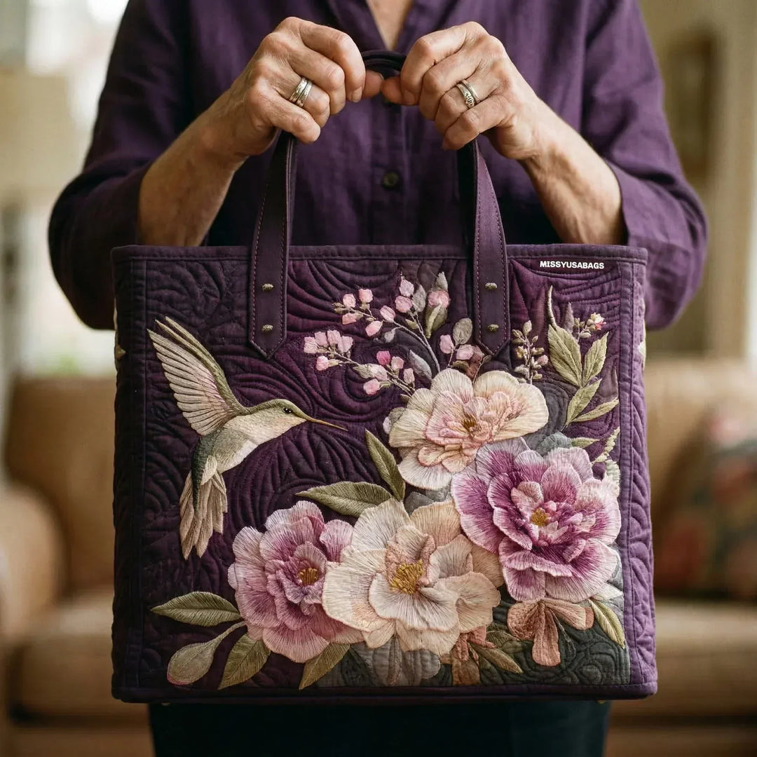 Borsa Artigianale – Colibrì e Orchidea, foto 2