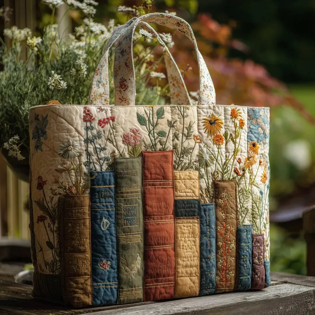 Borsa Artigianale – Collezione di Libri e Fiori