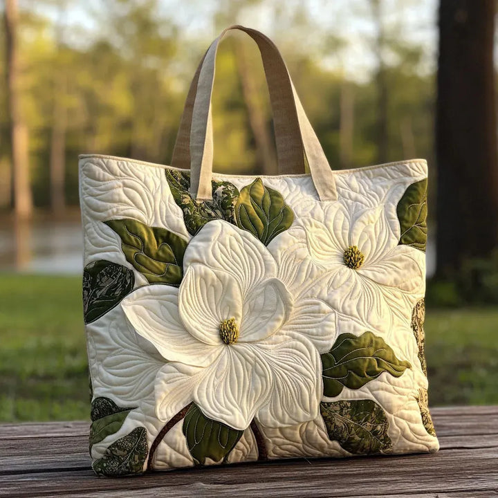 Borsa Artigianale – Elegante Giglio Bianco
