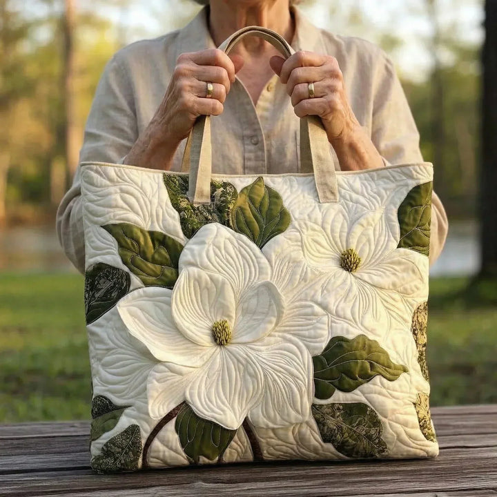Borsa Artigianale – Elegante Giglio Bianco, foto 2