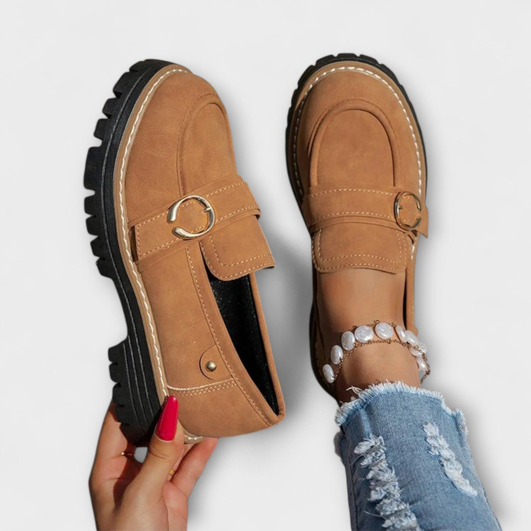 Mocassini Casual a Punta Tonda Carlotta – colore Marrone