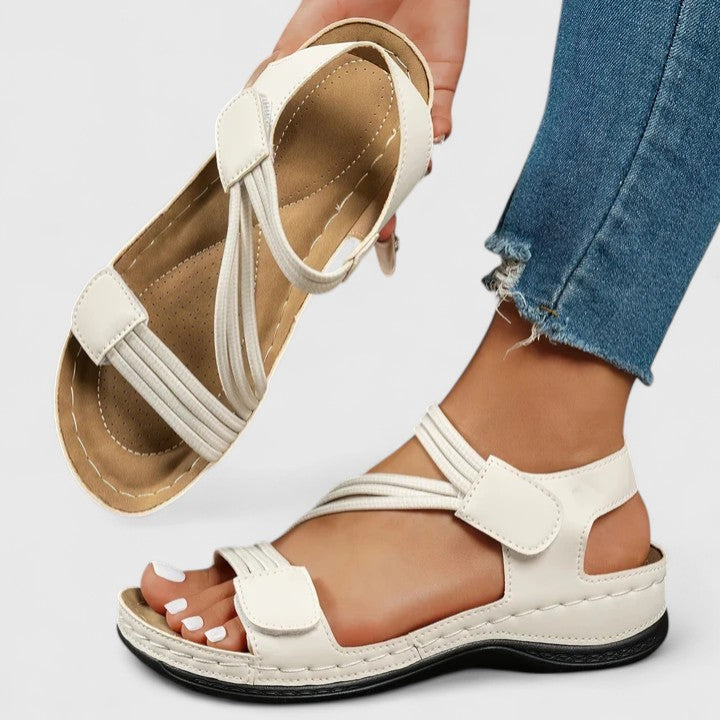 Sandali Ortopedici Confortevoli Carlotta – colore Bianco