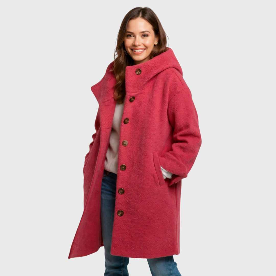 cappotto quotidiano, di lunghezza media e confortevole Caterina – colore Rosa