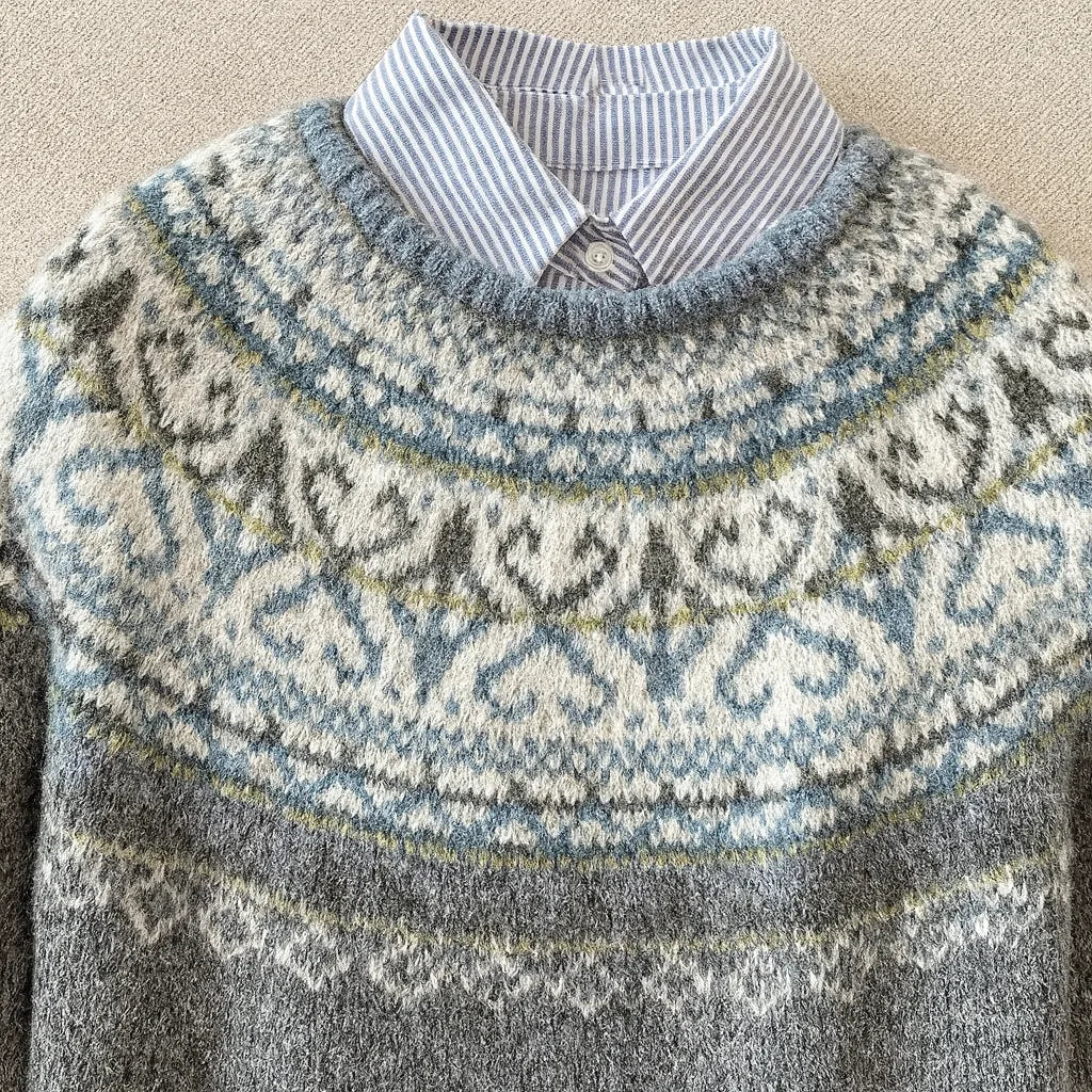 Maglione vintage chic in maglia Cecilia
