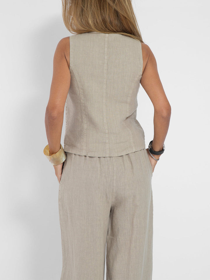 Completo Gilet Bottonato &amp; Pantalone Largo Daniela – foto 7
