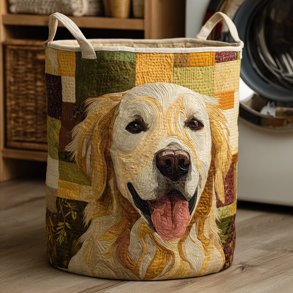 Franca | Cesto della Biancheria Golden Retriever Felice
