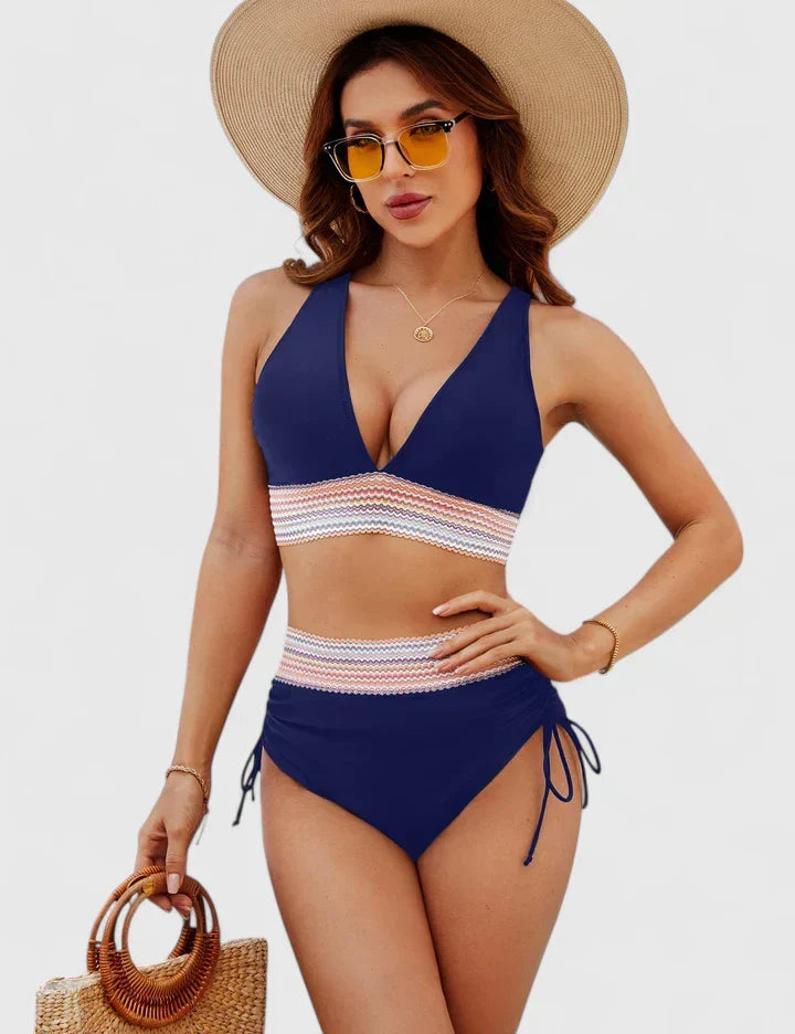 Set di Bikini Elegante Gaia – colore Blu Scuro