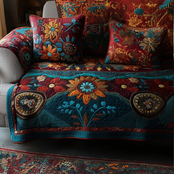 Giada – Copridivano Trapuntato Prato Boho